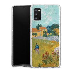 Silikon Glitter Case transparent-silber