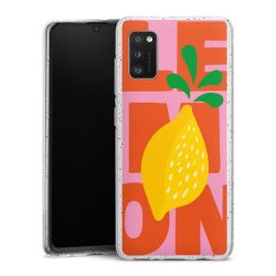 Silikon Glitter Case transparent-silber