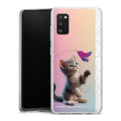 Silikon Glitter Case transparent-silber