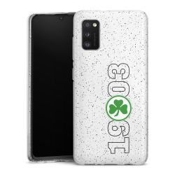 Silikon Glitter Case transparent-silber