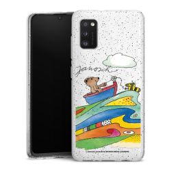 Silikon Glitter Case transparent-silber