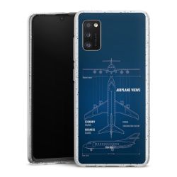 Silikon Glitter Case transparent-silber