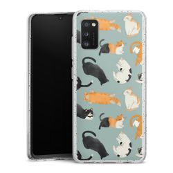 Silikon Glitter Case transparent-silber