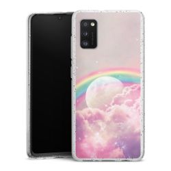 Silikon Glitter Case transparent-silber