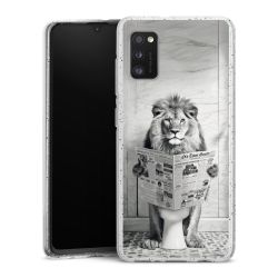 Silikon Glitter Case transparent-silber