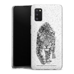 Silikon Glitter Case transparent-silber