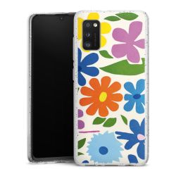 Silikon Glitter Case transparent-silber