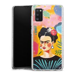 Silikon Glitter Case transparent-silber