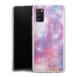 Silikon Glitter Case transparent-silber
