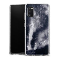 Silikon Glitter Case transparent-silber