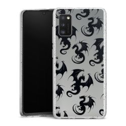 Silikon Glitter Case transparent-silber