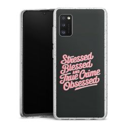 Silikon Glitter Case transparent-silber