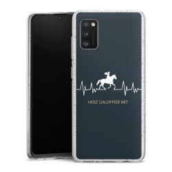 Silikon Glitter Case transparent-silber