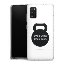 Silikon Glitter Case transparent-silber