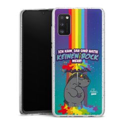 Silikon Glitter Case transparent-silber