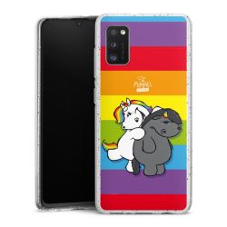 Silikon Glitter Case transparent-silber