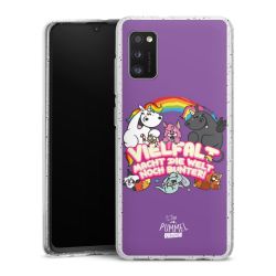 Silikon Glitter Case transparent-silber