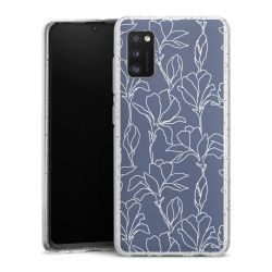 Silikon Glitter Case transparent-silber