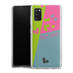 Silikon Glitter Case transparent-silber