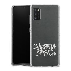 Silikon Glitter Case transparent-silber