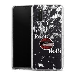 Silikon Glitter Case transparent-silber