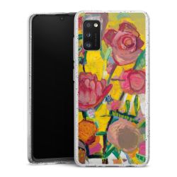 Silikon Glitter Case transparent-silber