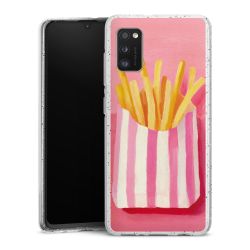 Silikon Glitter Case transparent-silber