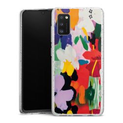 Silikon Glitter Case transparent-silber