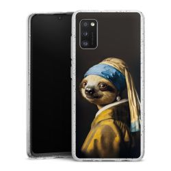 Silikon Glitter Case transparent-silber