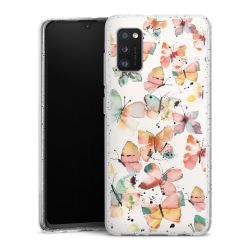 Silikon Glitter Case transparent-silber