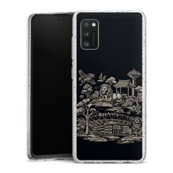 Silikon Glitter Case transparent-silber