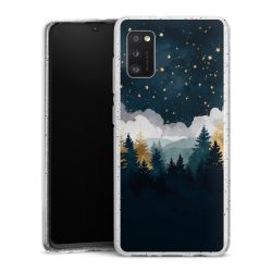 Silikon Glitter Case transparent-silber