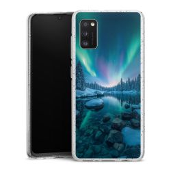 Silikon Glitter Case transparent-silber