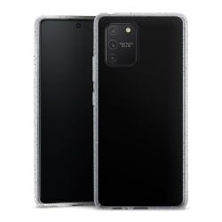 Silikon Glitter Case transparent-silber