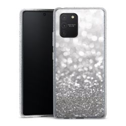 Silicone Glitter Case silver glitter