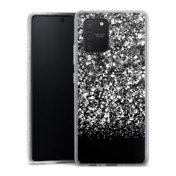 Silicone Glitter Case silver glitter