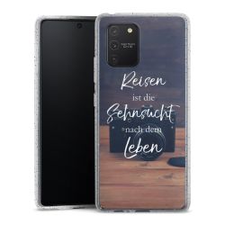 Silikon Glitter Case transparent-silber