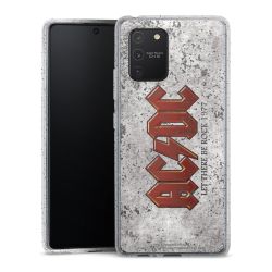 Silikon Glitter Case transparent-silber