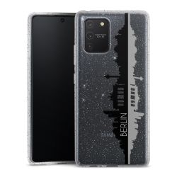 Silikon Glitter Case transparent-silber