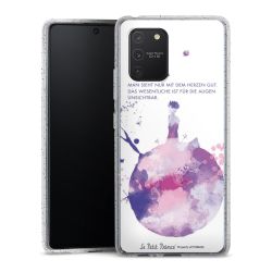 Silikon Glitter Case transparent-silber