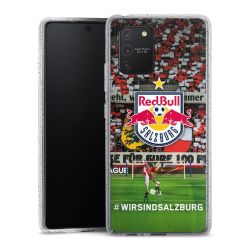 Silikon Glitter Case transparent-silber