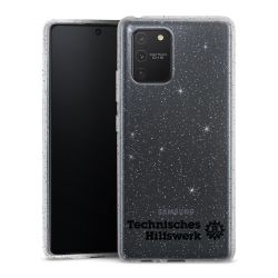 Silikon Glitter Case transparent-silber