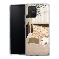 Silikon Glitter Case transparent-silber