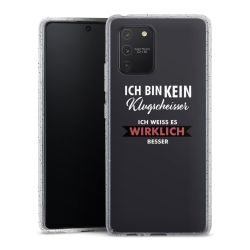 Silikon Glitter Case transparent-silber