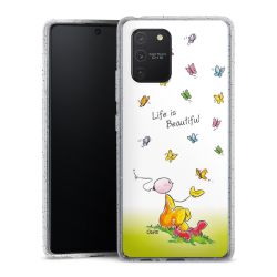 Silikon Glitter Case transparent-silber