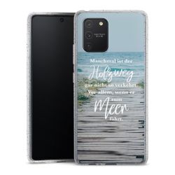 Silikon Glitter Case transparent-silber