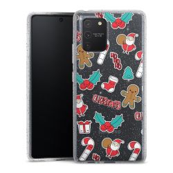 Silicone Glitter Case silver glitter