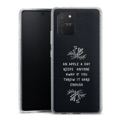 Silikon Glitter Case transparent-silber