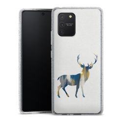 Silikon Glitter Case transparent-silber