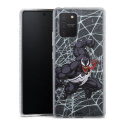 Silikon Glitter Case transparent-silber